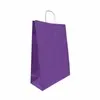 Nedi 18x24 Cm Büküm Saplı Kraft Çanta Mor 079793