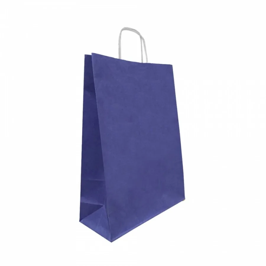 Nedi 18x24 Cm Büküm Saplı Kraft Çanta Lacivert 079789
