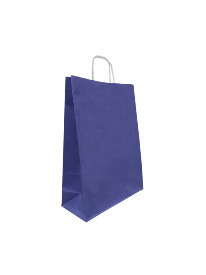 Nedi 18x24 Cm Büküm Saplı Kraft Çanta Lacivert 079789
