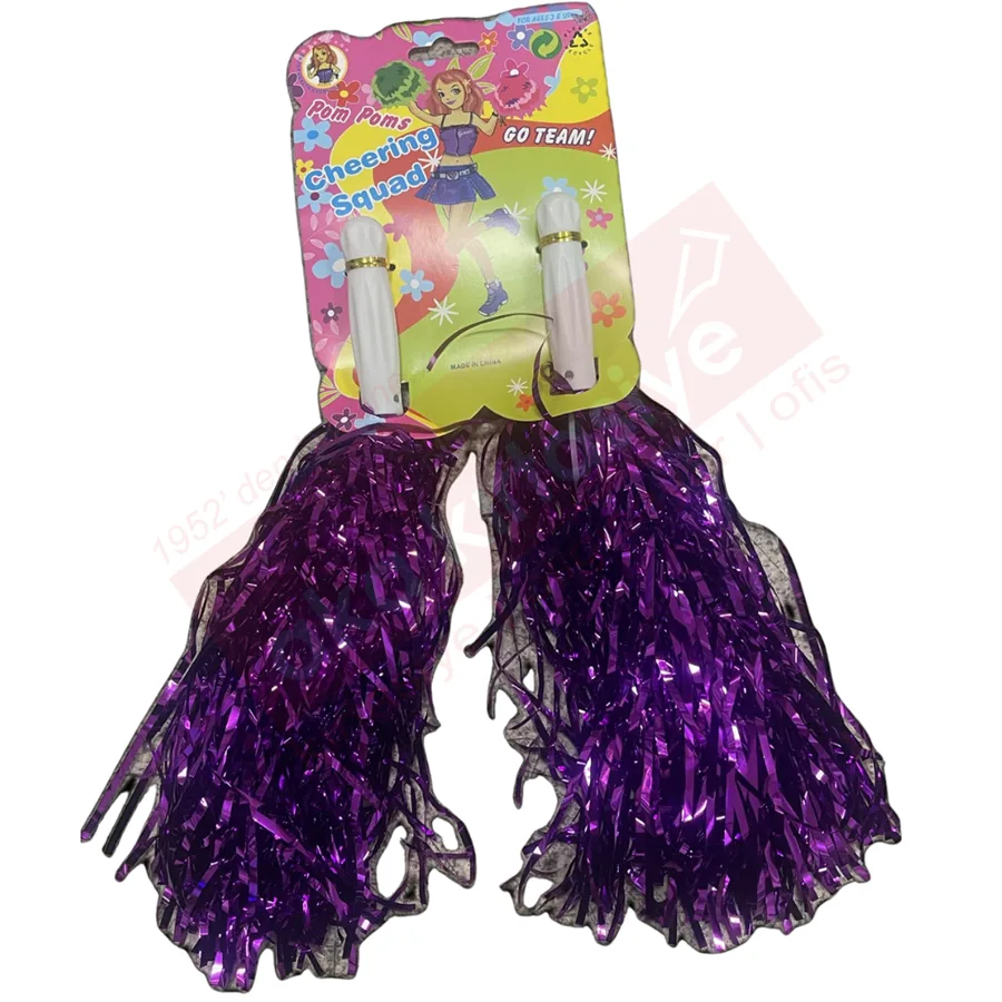 Vagon Ponpon Metalik Mor(macenta) 2"li 4092