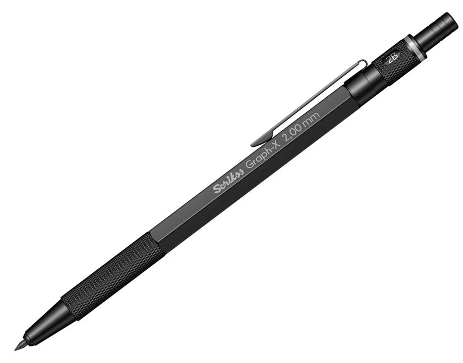 Scrikss Graph-x Metal Versatil Kalem 2 Mm Mat Siyah