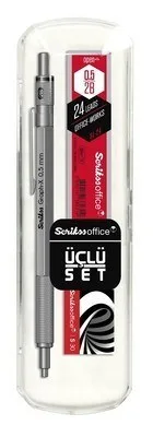 Scrikss Graph-x Metal Versatil Kalem+silgi+min 0.5 Kurşun Gri