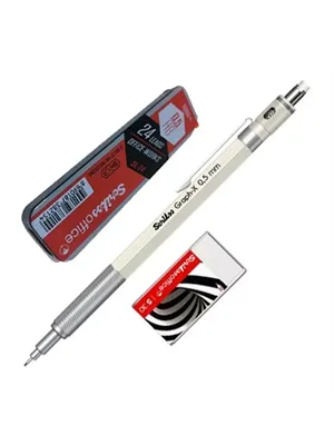 Scrikss Graph-x Metal Versatil Kalem+silgi+min 0.5 Beyaz