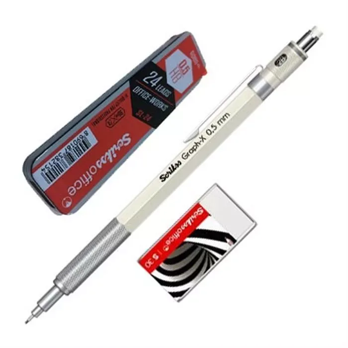 Scrikss Graph-x Metal Versatil Kalem+silgi+min 0.5 Beyaz