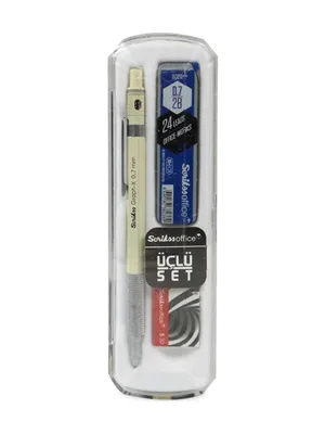 Scrikss Graph-x Metal Versatil Kalem+silgi+min 0.7 Beyaz