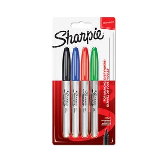 Sharpie Fine Permanent Markör Standart Renk 4"lü 2084799