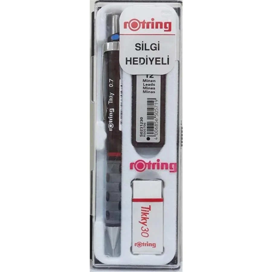 Rotring Tikky Set 0.7 Versatil+min+silgi Bordo Ro-kk07-07