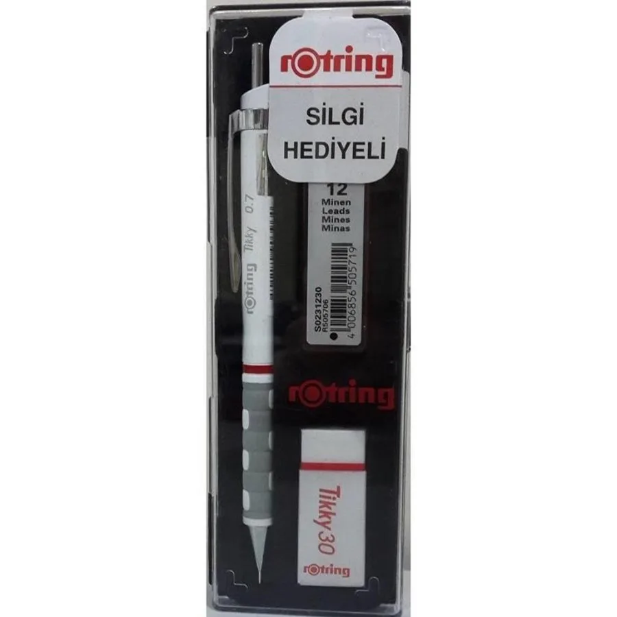 Rotring Tikky Set 0.7 Versatil+min+silgi Beyaz Ro-kk07-07b
