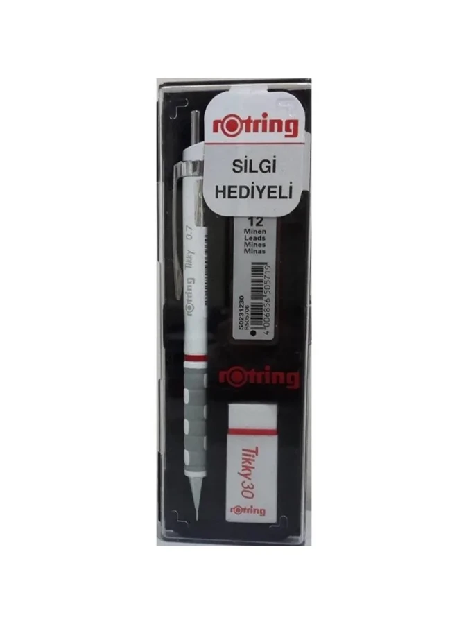 Rotring Tikky Set 0.7 Versatil+min+silgi Beyaz Ro-kk07-07b