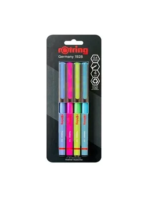 Rotring Liner Keçe Uçlu Kalem 4 Lü Canlı Renkler 2166331