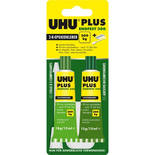 Uhu Plus Endfest 300 Ekstra Güçlü Yapıştırıcı 2 Li (18 Gr+ 15 Gr\15ml) Uhu41911-45640
