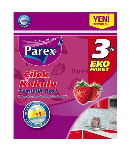 Parex Çilek Kokulu Temizlik Bezi 3"lü 1909746