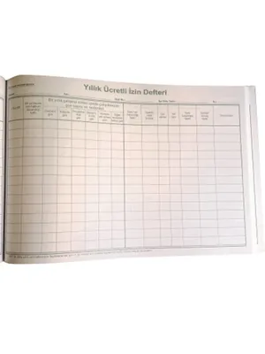 Altınyıldız 28x20 Ciltli Yıllık Ücretli İzin Defteri 80 Yp