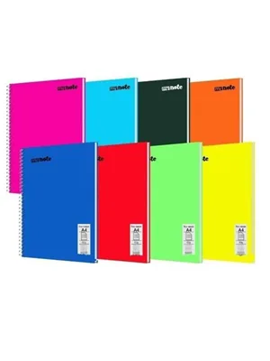 Umur Mynote Flex Neon A4 Pp Kapak Spiralli Defter Çizgili 80 Yp Mfxne-a480-ç