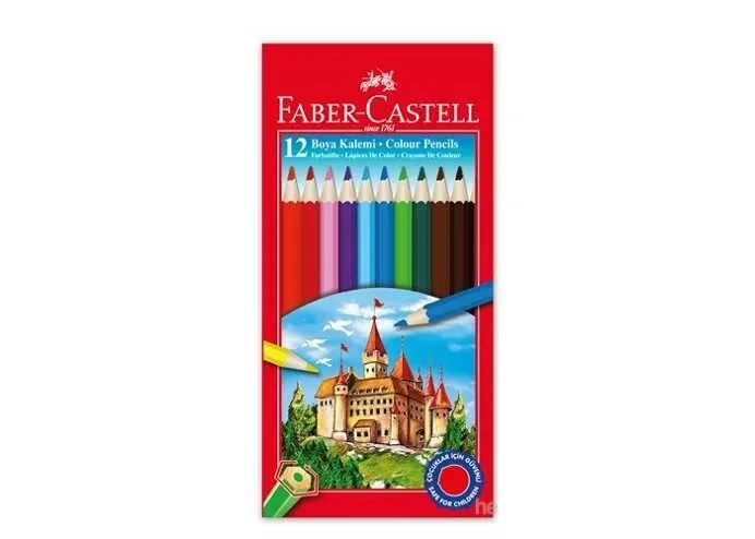 Faber Castell Kuruboya Kalemi 12 Renk Tam Boy 5178000071