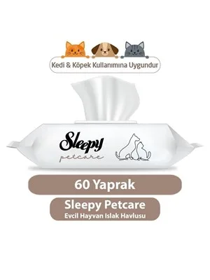 Sleepy Petcare Evcil Hayvan Islak Havlusu 60"lı