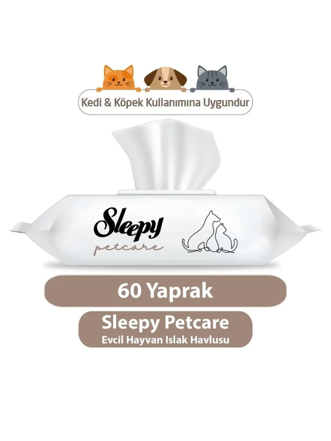 Sleepy Petcare Evcil Hayvan Islak Havlusu 60"lı