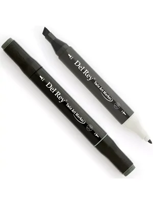 Del Rey Twin Çift Uçlu Marker Kalem Cg8 Cool Grey