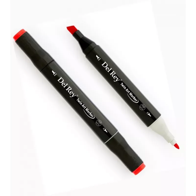 Del Rey Twin Çift Uçlu Marker Kalem R13 Scarlet