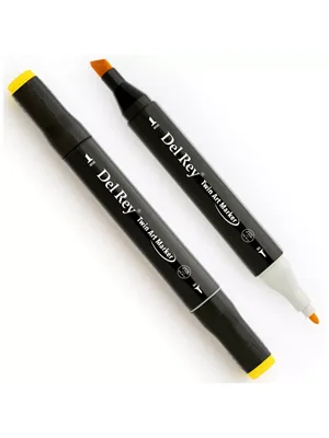 Del Rey Twin Çift Uçlu Marker Kalem Y45 Canaria Yellow