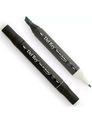Del Rey Twin Çift Uçlu Marker Kalem Gg1 Green Grey