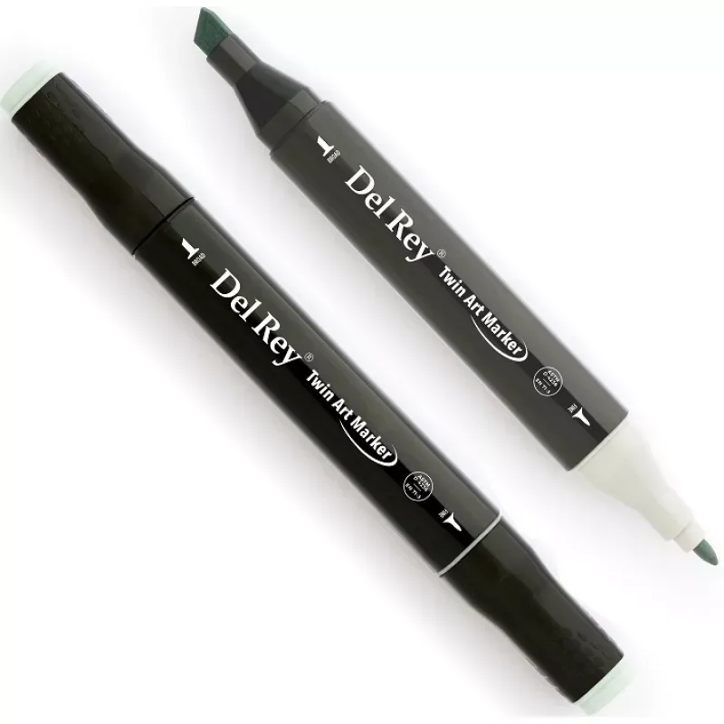 Del Rey Twin Çift Uçlu Marker Kalem Gg1 Green Grey