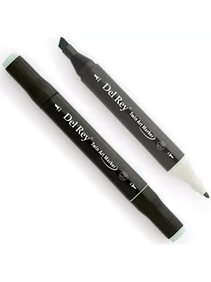 Del Rey Twin Çift Uçlu Marker Kalem Gg3 Green Grey
