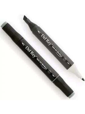 Del Rey Twin Çift Uçlu Marker Kalem Gg5 Green Grey