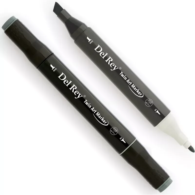 Del Rey Twin Çift Uçlu Marker Kalem Gg7 Green Grey