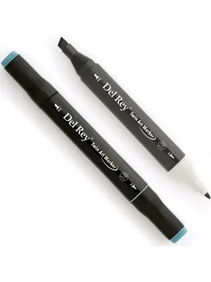 Del Rey Twin Çift Uçlu Marker Kalem Bg9 Blue Grey