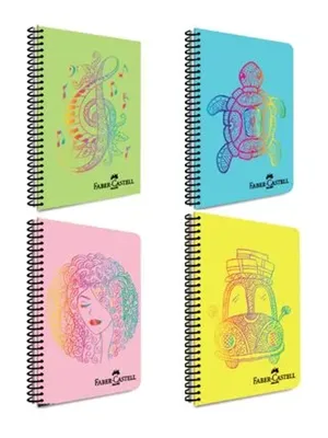 Faber Castell Faces A4 Pp Kapak Spiralli Defter Çizgili 120 Yp 5075000494