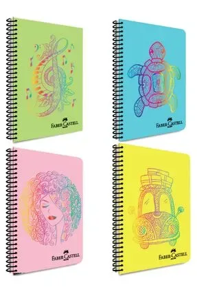 Faber Castell Faces A4 Pp Kapak Spiralli Defter Çizgili 120 Yp 5075000494