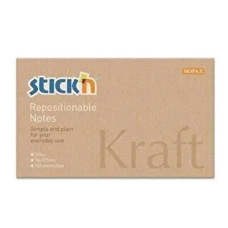 Hopax 76x127 Kraft Yapışkanlı Not Kağıdı 100"lü 21640
