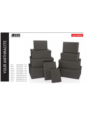 Gıpta Your Anthracite Dikdörtgen Hediye Kutusu No:1 Bx0899