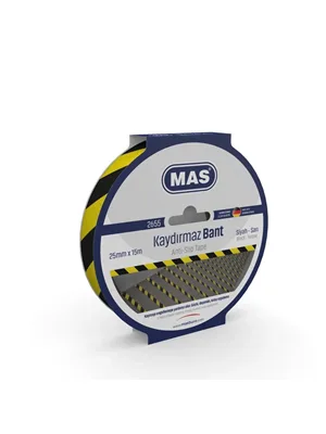 Mas 25 Mmx15 M Kaydırmaz Bant Sarı-siyah 2655