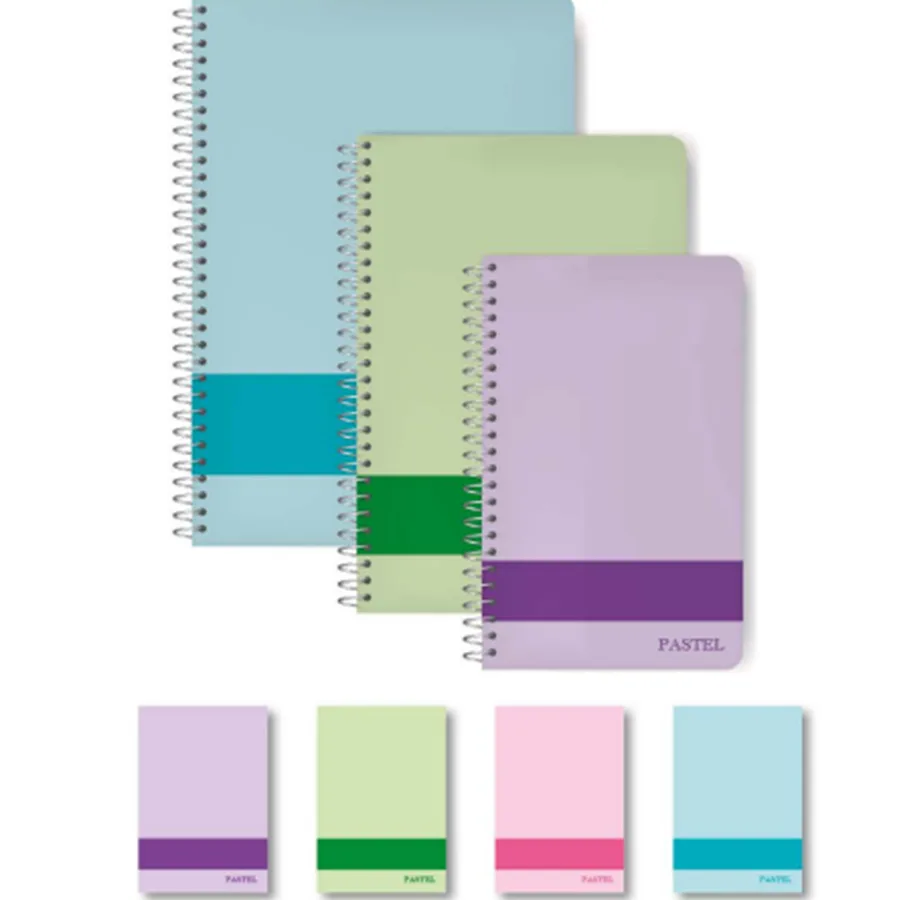 Elma Pastel 17x24 Sert Kapak Spiralli Defter Çizgili 120 Yp Mbh01-ydw