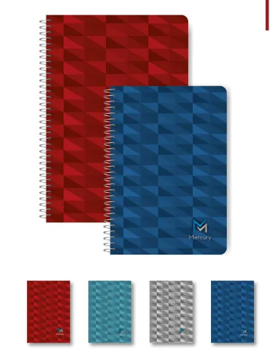 Elma Mercury 17x24 Sert Kapak Spiralli Defter Çizgili 140 Yp Mbh01-ydv