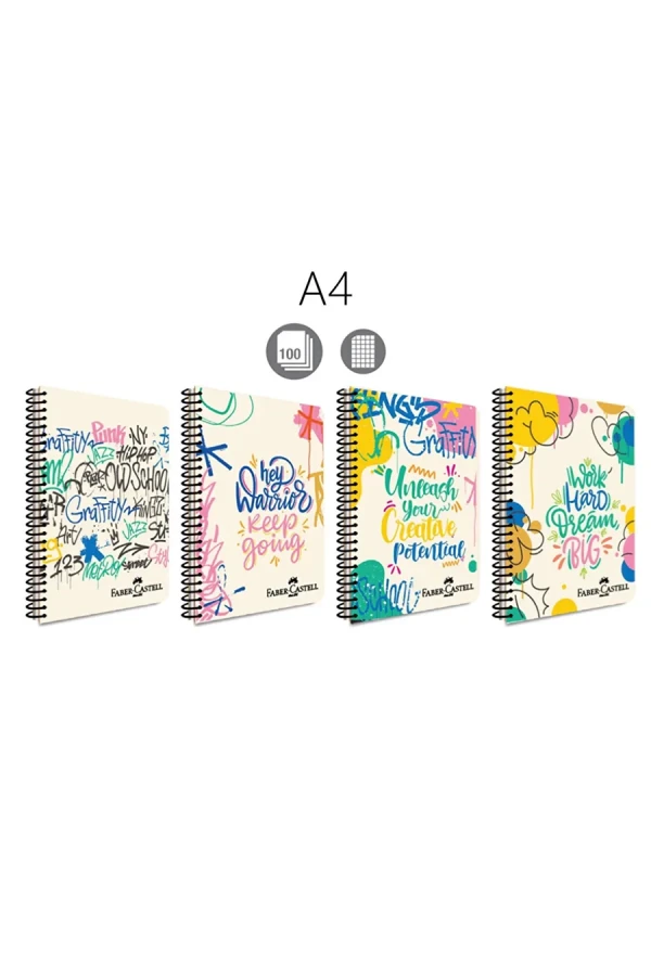 Faber Castell Grafiti A4 Pp Kapak Spiralli Defter Çizgili 120 Yp 5075000431