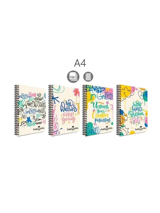 Faber Castell Grafiti A4 Pp Kapak Spiralli Defter Çizgili 120 Yp 5075000431