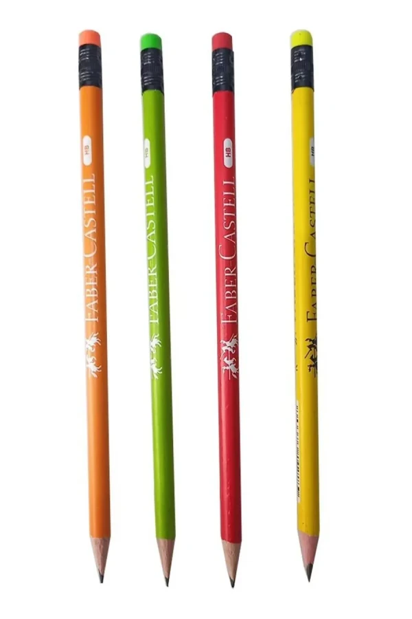 Faber Castell Şövalye Hb Kurşun Kalem Silgili Canlı Renkler 5244000045