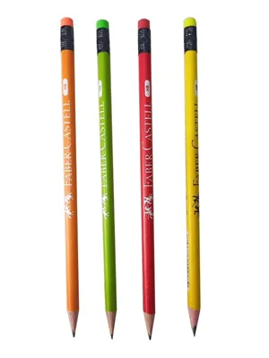 Faber Castell Şövalye Hb Kurşun Kalem Silgili Canlı Renkler 5244000045