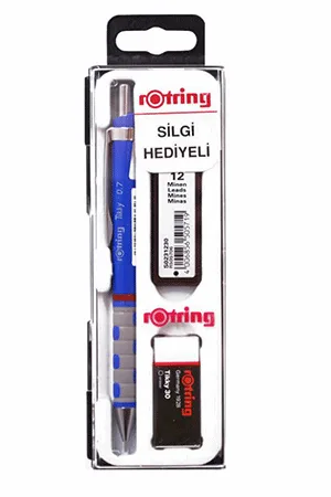 Rotring Tikky Set 0.7 Versatil+min+silgi Mavi Ro-kk07-07-m