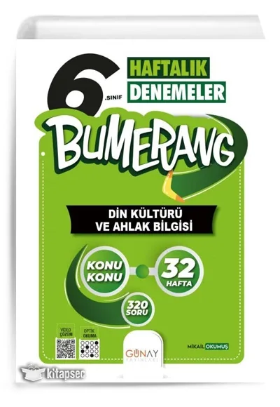 Günay Yay.- 6.sınıf Bumerang Din Kültürü ve Ahlak Bilgisi Haftalık Denemeler 2324