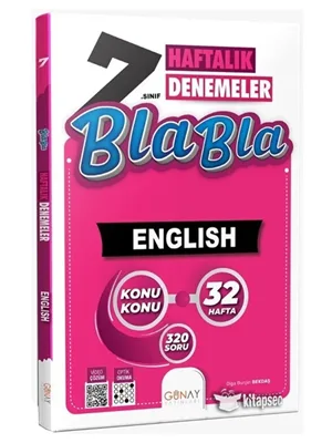 Günay Yay.- 7.sınıf Bla Bla English Haftalık Denemeler 2324