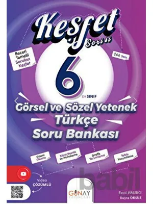 Günay Yay.- 6.sınıf Keşfet Serisi Görsel ve Sözel Yetenek Türkçe Soru Bankası 2324