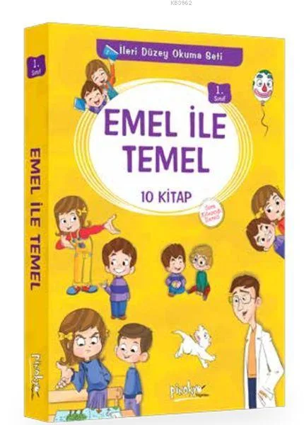 Emel İle Temel 10 Kitap (1.sınıflar İçin) - Pinokyo Yayınları