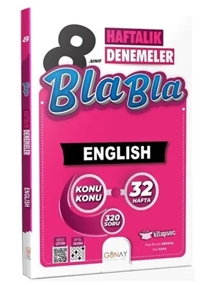 Günay Yay.- 8.sınıf Bla Bla English Haftalık Denemeler 2324