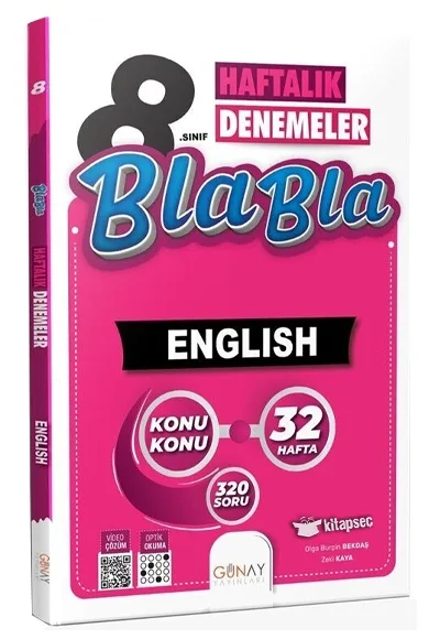 Günay Yay.- 8.sınıf Bla Bla English Haftalık Denemeler 2324
