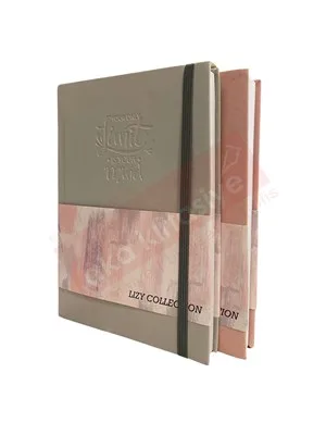 Lizy 17x24 Suni Deri Soft Model Klişeli Lastikli Defter Kareli Sft190sq