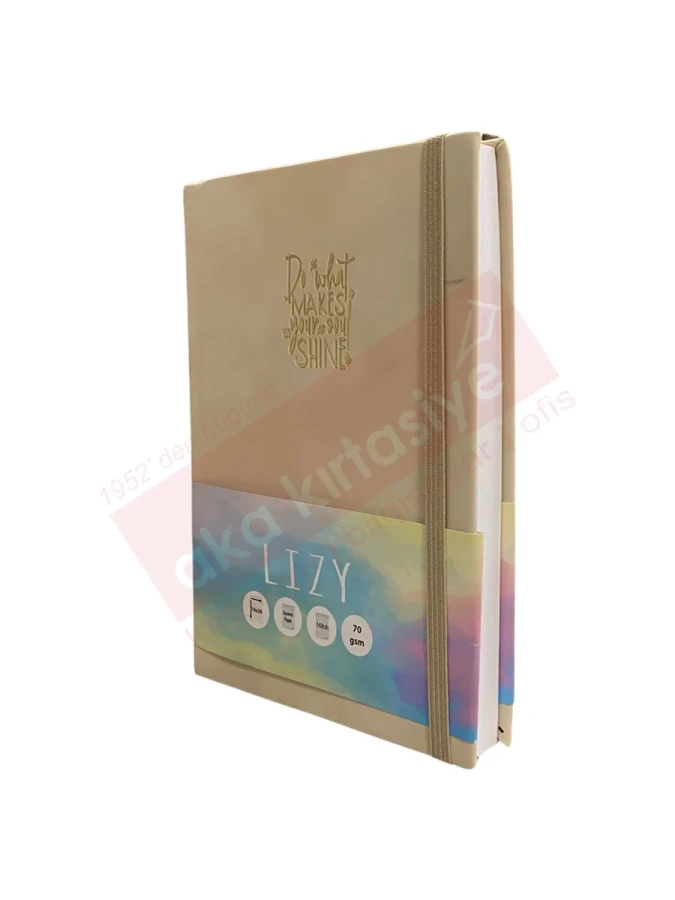 Lizy 14x20 Suni Deri Velur Desen Lastikli Defter Kareli 168 Yp Vel180sq